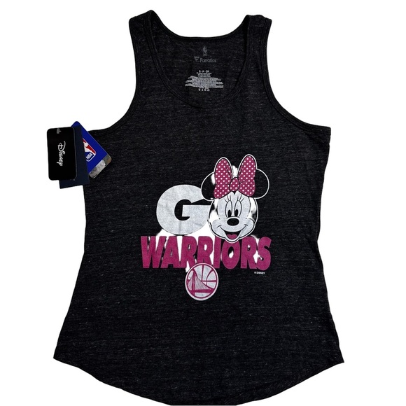 Disney Fanatics Heather Gray Warriors Tank Top with Minnie Mouse Size S/P NWT - Picture 1 of 9